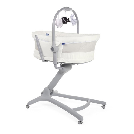CHICCO BABY HUG 4in1 Bērnu gultiņa - krēsls WHITE SNOW