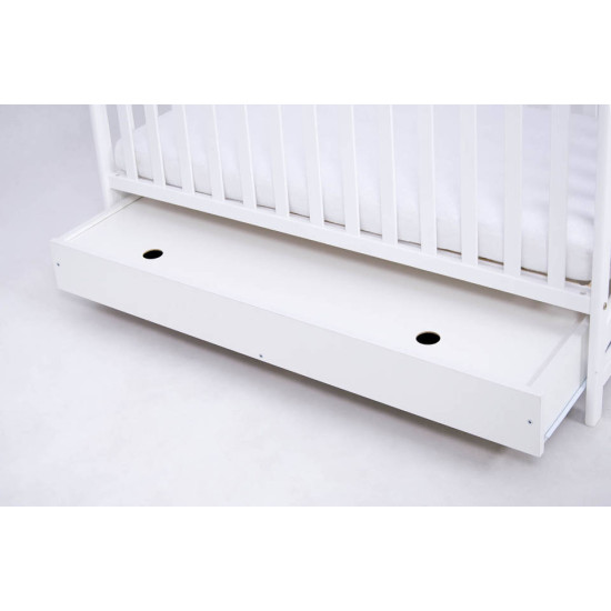 DREWEX ADEL bērnu gulta ar atvilktni 120x60, White DREWEX ADEL bērnu gulta ar atvilktni 120x60, White