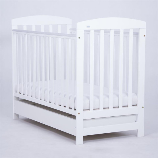 DREWEX OLEK bērnu gulta ar atvilktni 120×60 White DREWEX OLEK bērnu gulta ar atvilktni 120×60 White