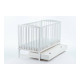 DREWEX LULAYA DELUX Bērnu gulta ar noņemamu sānu un atvilktni 120x60cm, White