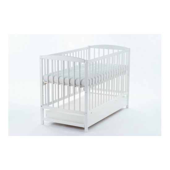 DREWEX LULAYA DELUX Bērnu gulta ar noņemamu sānu un atvilktni 120x60cm, White