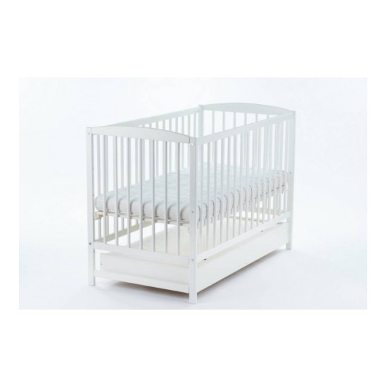 DREWEX LULAYA DELUX Bērnu gulta ar noņemamu sānu un atvilktni 120x60cm, White