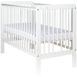 DREWEX TYGRYS bērnu gulta 120x60 ar noņemamu sānu,White