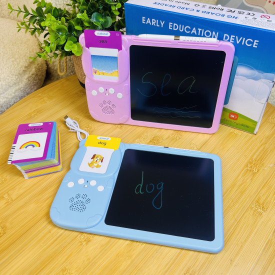 Interaktīvā Angļu Valodas Apguves LCD Planšete 2in1, 112 kartītes (224 vārdi)
