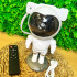 Galaktikas LED projektors - Zvaigžņota debess - Astronauts - ar pulti / Liels