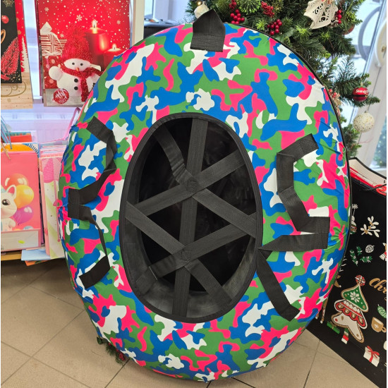 Piepūšamais plastika sniega pūslis /Rozā Military 120 cm Piepūšamais plastika sniega pūslis /Rozā Military 120 cm