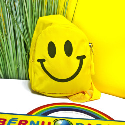 Bērnu soma - pār plecu ar smaidiņu YELLOW