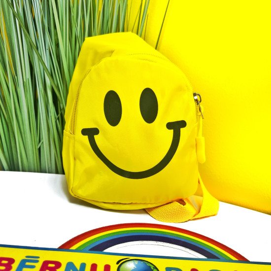 Bērnu soma - pār plecu ar smaidiņu YELLOW