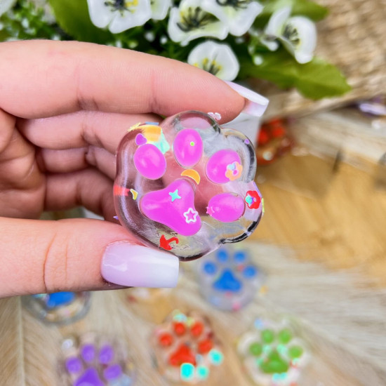 Squishy ķepiņas Taba mini antistresa rotaļlieta  4 cm