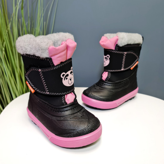 Ziemas zābaki Demar Bear melna/ rozā Ziemas zābaki Demar Bear melna/ rozā