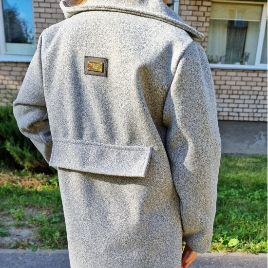 Stilīgs starpsezonas mētelis Pelēks Stilīgs starpsezonas mētelis Pelēks