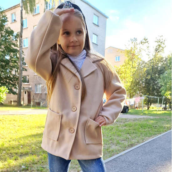 BadGirl Stilīgs starpsezonas mētelis Bēšs BadGirl Stilīgs starpsezonas mētelis Bēšs