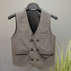 Zēnu veste ar ķēdīti Pelēks