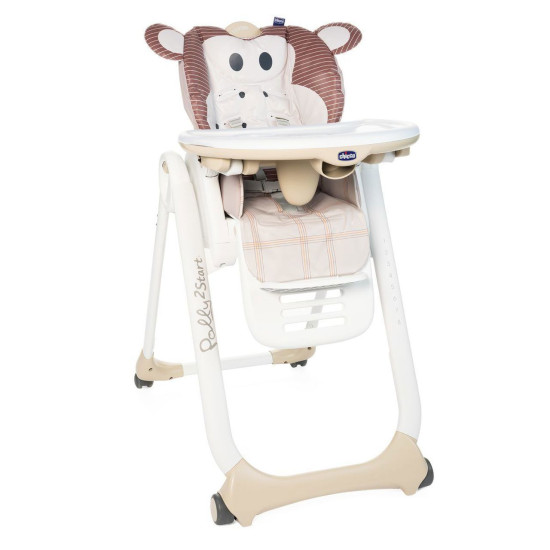 CHICCO POLLY 2 START MONKEY Barošanas krēsliņš 