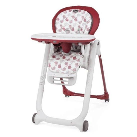 Chicco Polly Progres 5 transformējams barošanas krēsls RED Chicco Polly Progres 5 transformējams barošanas krēsls RED