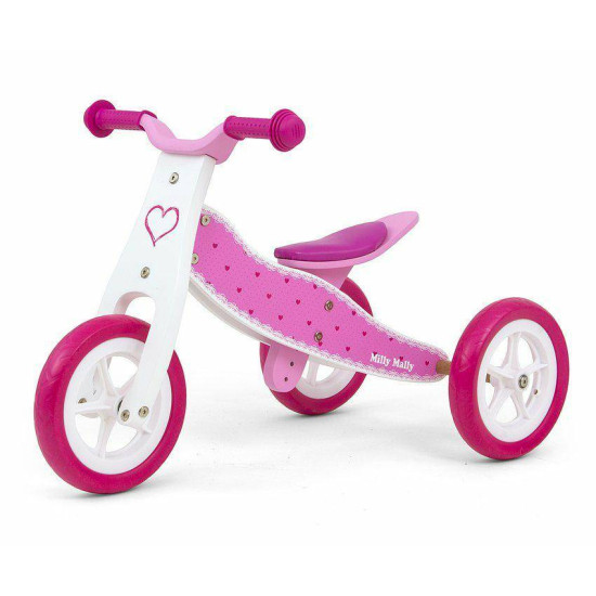 Milly Mally Look 2 in 1 2772 Bērnu balanss velosipēds-trīsritenis /Pink Milly Mally Look 2 in 1 2772 Bērnu balanss velosipēds-trīsritenis /Pink