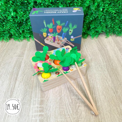 Koka spēle-makšķerēšana Burkāni-kāpuri-bites Koka spēle-makšķerēšana Burkāni-kāpuri-bites