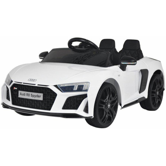 Audi R8 Bērnu elektromobilis 12v/White Audi R8 Bērnu elektromobilis 12v/White