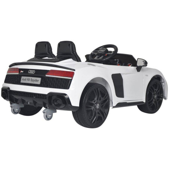 Audi R8 Bērnu elektromobilis 12v/White Audi R8 Bērnu elektromobilis 12v/White