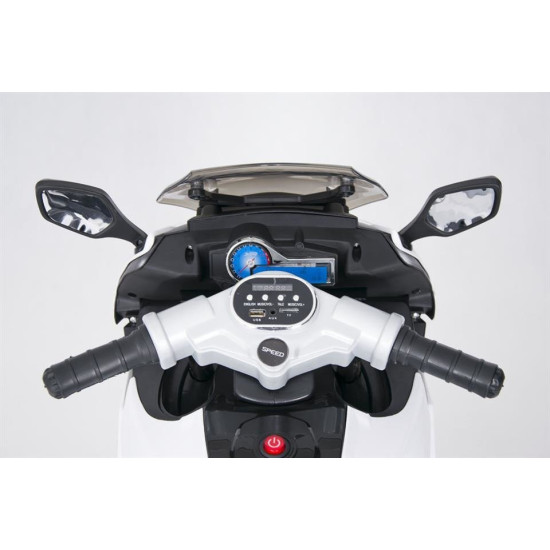 Bērnu motocikls  01300ST 6v/White