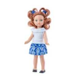 Paola Reina Triana Fashion vinila lelle ar zīda matiem 21cm Paola Reina Triana Fashion vinila lelle ar zīda matiem 21cm