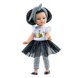 Paola Reina Mia Fashion vinila lelle ar zīda matiem 21cm Paola Reina Mia Fashion vinila lelle ar zīda matiem 21cm