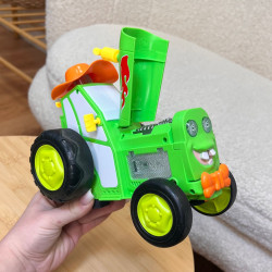 Crazy car - Dejojošs Rotaļu Traktors ar melodijām un gaismām - Zaļš