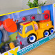 Rotaļu kravas auto ar kausu Lean Toys Dzeltens