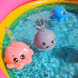 Vannas rotaļlieta, mini astoņkājis strūklaka  Octopus - Rozā