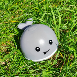 Vannas rotaļlieta, mini vaļu strūklaka Mini Whale Fountain - pelēka