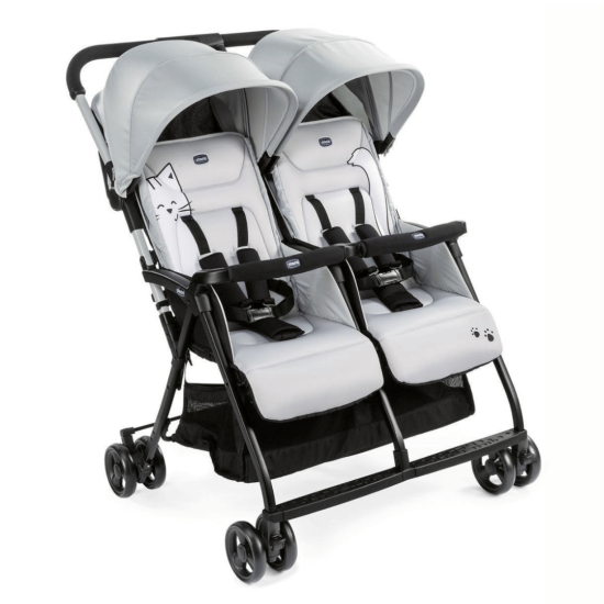Bērnu pastaigas sporta rati - Chicco Ohlalà Twin (Silver cat) Bērnu pastaigas sporta rati - Chicco Ohlalà Twin (Silver cat)