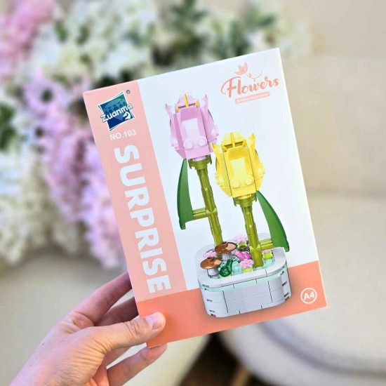 Attīstošs Lego-konstruktors 3D ziedi Tulpenes