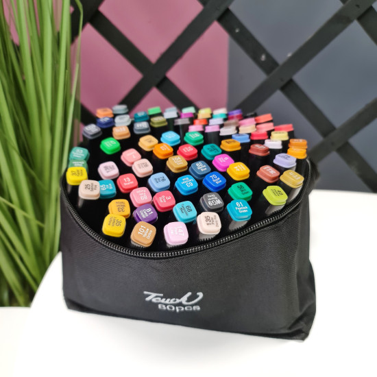 Divpusējie marķieri - flomāsteri Touch 80 psc Divpusējie marķieri - flomāsteri Touch 80 psc