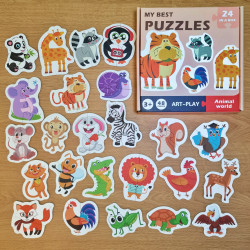 Puzles bērniem Animals world 24 gab. Puzles bērniem Animals world 24 gab.