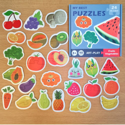 Puzles bērniem Fruits vegetables 24 gab. Puzles bērniem Fruits vegetables 24 gab.