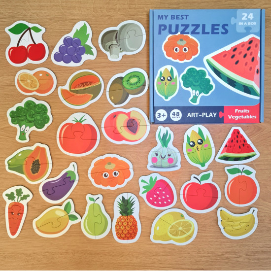 Puzles bērniem Fruits vegetables 24 gab.