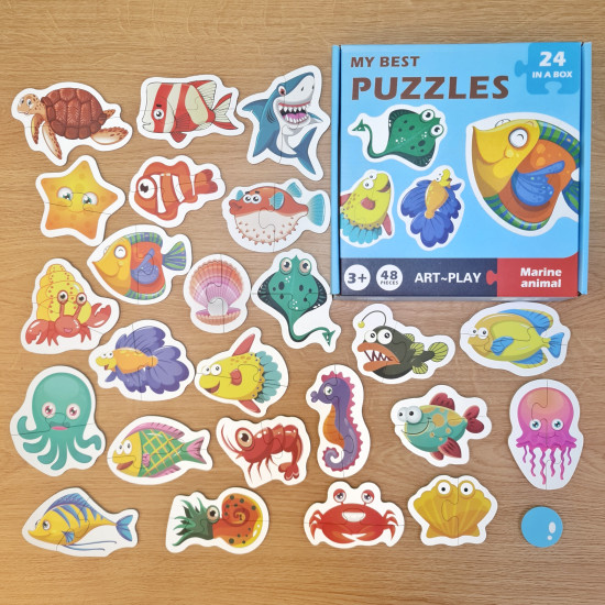 Puzles bērniem Marine animal 24 gab. Puzles bērniem Marine animal 24 gab.