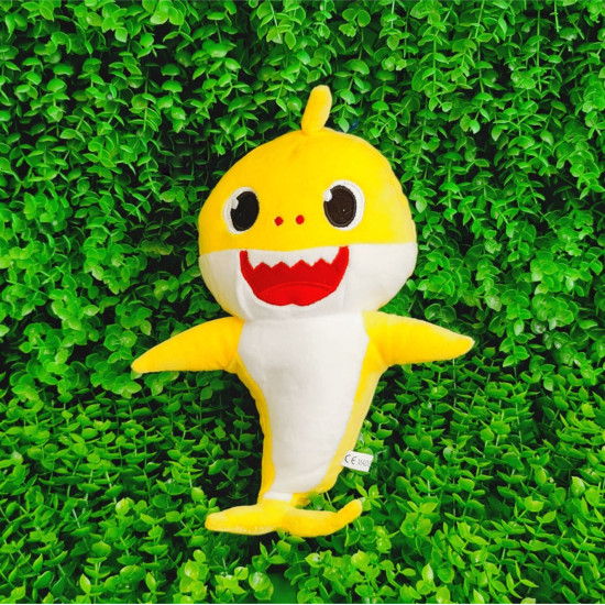 Mīkstā rotaļlieta Baby Shark Haizivs ar skaņu, dzeltena Mīkstā rotaļlieta Baby Shark Haizivs ar skaņu, dzeltena