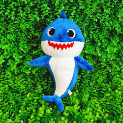 Mīkstā rotaļlieta Baby Shark Haizivs ar skaņu, zila