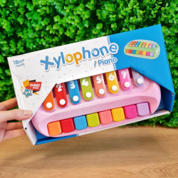 Mūzikas instruments 2 in 1 ksilofons un klavieres