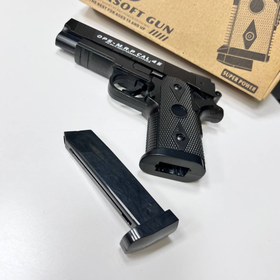 Metāla rotaļu pistole ar lodītēm Airsoft C9 Metāla rotaļu pistole ar lodītēm Airsoft C9