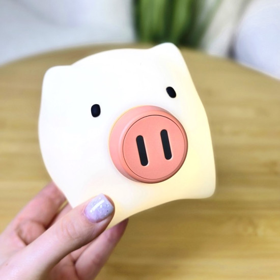 Silikona LED naktslampa - Glowing Piggy 3D Silikona LED naktslampa - Glowing Piggy 3D