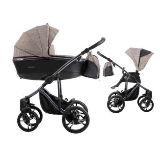 Bebetto Bresso Premium Class ratiņi 2 in 1 Dark 01 Bebetto Bresso Premium Class ratiņi 2 in 1 Dark 01