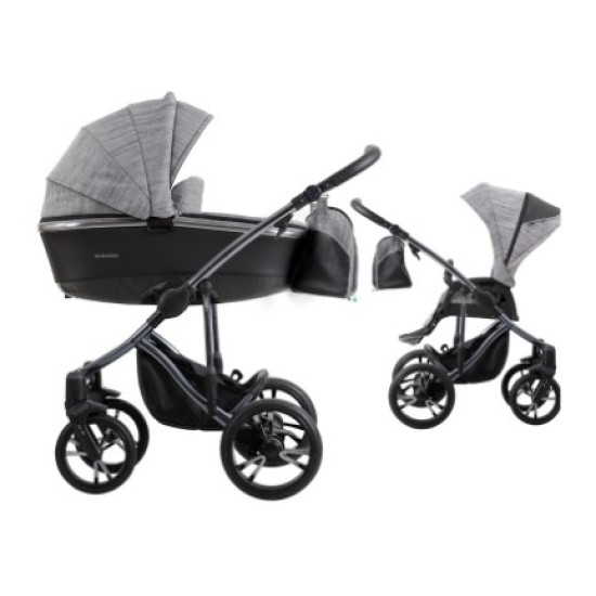 Bebetto Bresso Premium Class ratiņi 2 in 1 Dark 02 Bebetto Bresso Premium Class ratiņi 2 in 1 Dark 02