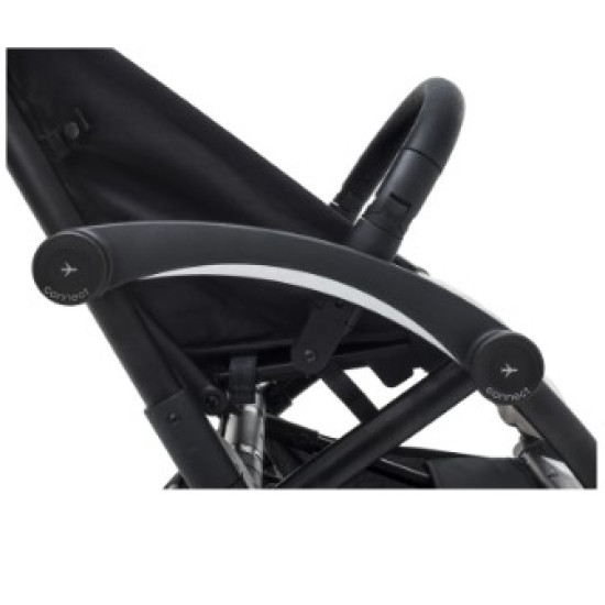Bumprider Connect pastaigu rati Gray seat/White frame Bumprider Connect pastaigu rati Gray seat/White frame
