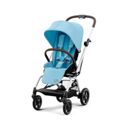 Cybex Eezy S Twist +2 pastaigu rati  Beach Blue (Silver Frame)