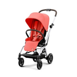 Cybex Eezy S Twist +2 pastaigu rati Hibiscus Red (Silver Frame)