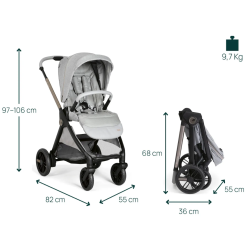 Chicco Bellagio stroller pastaigu rati (Lunar rock)