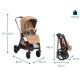 Chicco Bellagio stroller pastaigu rati (Caramel) Chicco Bellagio stroller pastaigu rati (Caramel)