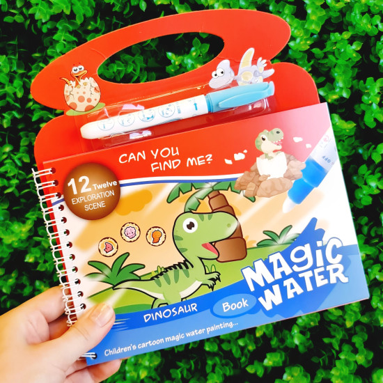 Grāmata krāsošanai ar ūdeni DINOSAUR Magic water Grāmata krāsošanai ar ūdeni DINOSAUR Magic water